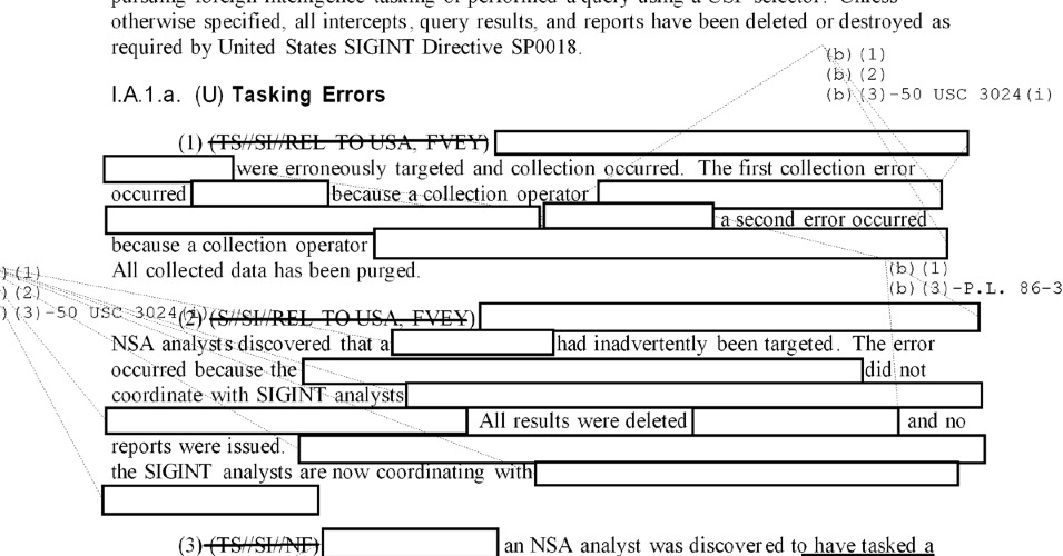 A screenshot of the NSA materials released December 24, 2014.