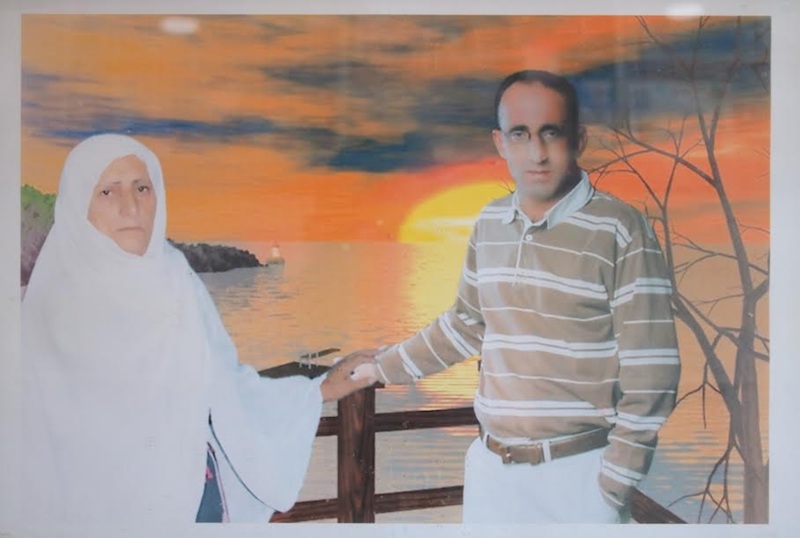 Kamal Assar and his mother at Nuseirat refugee camp 1